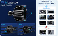 Soporte Móvil para Coche con Carga Inalámbrica Qi de 15W Bloqueo Automático Rápido Ventilación - details 3