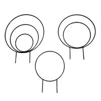 Juego de 3 enredados redondos para plantas trepadoras, marcos de metal para hiedra en maceta, soporte para plantas en macetas al aire libre, A - details 0