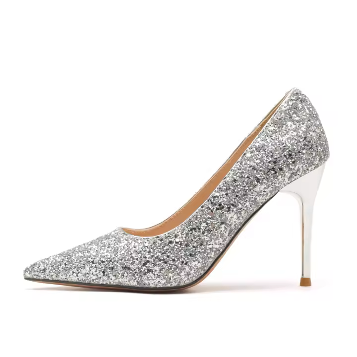 Zapatos de Novia de Tacón Alto Microfibra para Forro, Cuero Sintético Exterior - 1