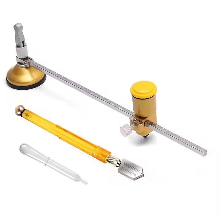 Cortador Circular de vidrio con ventosa, Kit de herramientas de corte Circular ajustable, 40cm - 1