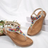 Sandalias Planas de Estilo Bohemio para Mujer Sandalias de Gladiador con Clip - details 13