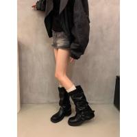 Botas Retro Nicho Talón Grueso, Botas Medias y Altas, Estilo Vaquero Occidental, Botas de Caballero, Otoño Temprano, Botas de Mujer Francesa - details 11