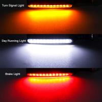 Luces de freno y circulación diurna para motocicleta, indicadores superbrillantes de 4 piezas, 12V, para Moto, Scooter, Quad Cruiser, todoterreno, Blanco/rojo/ámbar - details 0