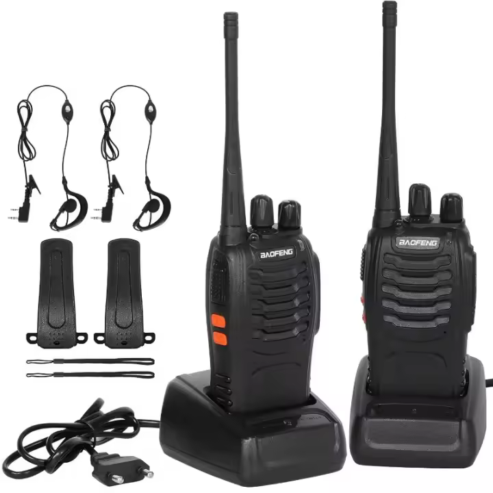 Transmisores Profesionales de 16 Canales CTCSS DCS Walkies Talkies con Barería Recargable - 1