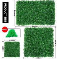 10 piezas de paneles de pared de seto de eucalipto de 25 cm, plantas de jardín verticales artificiales, decoraciones de boda de boj falso - details 2