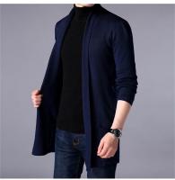 Sweater Coats Men New Fashion Autumn Men's Slim Long Solid Color Knitted Jacket Fashion Men's Casual Sweater Cardigan Coats - details 11