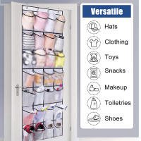 Organizador De Zapatos De 24 Compartimentos En Red Para Pared Estantería De Almacenamiento De Bolsas De Armario Malla Transparente Para Colgar En Puerta Caja De Tela - details 3