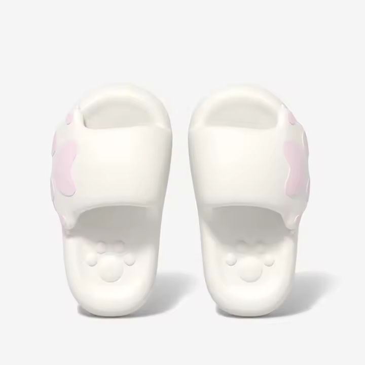 Zapatillas para niños con pata de gato, baño de fondo grueso, antideslizante, dibujos animados, lindas zapatillas geniales - 1