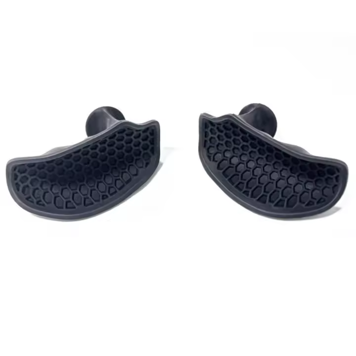 Empuñaduras ergonómicas para levantamiento de pesas, guantes elásticos en forma de panal para entrenamiento y gimnasio, empuñaduras de palma de silicona gruesas, 1 par - 1