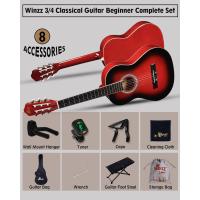 Kit de Iniciación para Guitarra Clásica 4/4 39" con Soporte de Pared con Ganchos, Diapasón, Afinador, Funda, Paño de Pulir 6 Cuerdas de Nylon, Negro - details 13