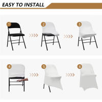 Fundas elásticas de LICRA para silla de boda, cubierta Universal para restaurante, banquete, Hotel, comedor, fiesta, 2 estilos, 10 piezas - details 12