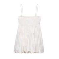 Vestido holgado de verano 2025 con dulce bordado de flores francesas, con tirantes y falda corta para mujer. - details 2