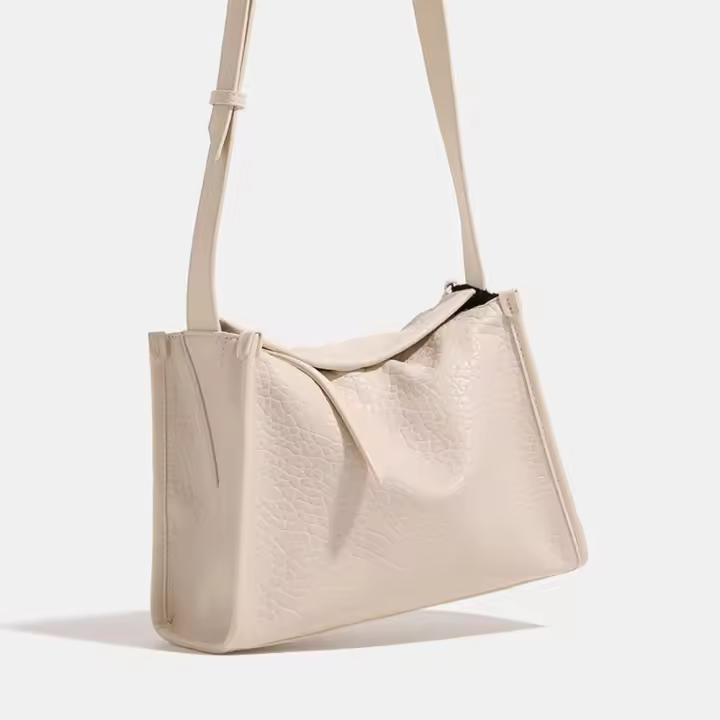 Nueva moda de moda patrón simple correa de hombro ancha bolso de hombro bolso de mensajero versátil de alta gama para mujer - 1