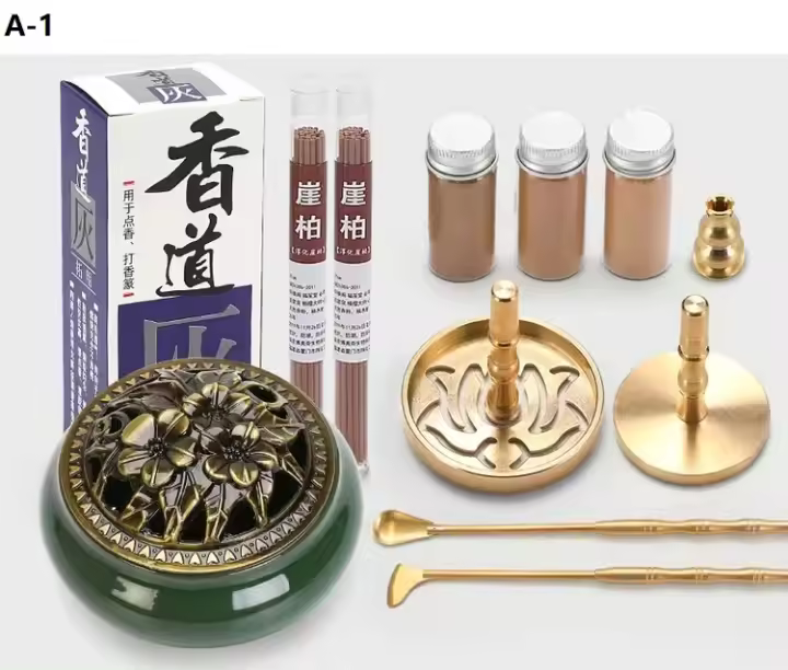 Juego de quemadores de latón, Kit de producción de incienso, soporte para molde, Yoga, meditación, aromaterapia para el hogar - 1