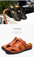 Sandalias de verano para hombre, zapatos informales de cuero genuino para hombre, sandalias de cuero para exteriores para hombre, zapatos de playa, zapatos romanos para hombre - details 2