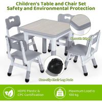 Mesa de Niños Ajustable en Altura Juego de Sillas de 4 Ideal para Jardín de Infantes y Habitación - details 38