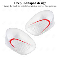EiD-plantillas de Gel de silicona suave para el talón, soporte para el dolor de pies, masajeador de pies, cuidado, plantilla de medio talón, aumento de altura - details 7