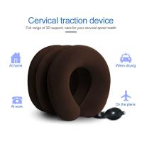 Retractor de vértebra inflable de aire de 3 capas, almohada de cuello en U, soporte para el cuello, tratamiento del Tractor, tracción del dolor de cabeza Cervical - details 8