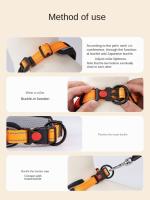 Collar de perro reflectante transpirable de seguridad nocturna, diseño antiestrangulamiento de nailon, Collar para mascota, cómoda y suave cuerda de tracción para viaje - details 1