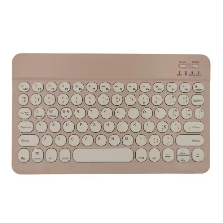 Teclado inalámbrico recargable para iPad, compatible con Bluetooth, teclado español para Samsung Redmi, iOS, Android, Windows, teléfono, tableta - 1
