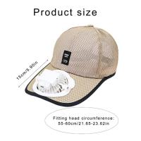 Ventilador incorporado Béisbol para fanáticos Protección UV frente ancha Sombrero para el sol Gorra refrescante ligera y transpirable ​ - details 0