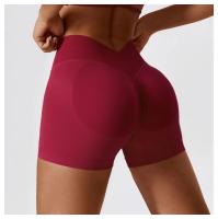 Pantalones cortos de yoga de cintura alta sin costuras, pantalones deportivos para apretar la cintura y levantar la cadera, usados ​​como pantalones cortos para correr - details 1