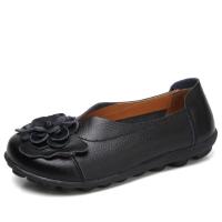 Las mujeres de cuero suave mocasines planos uno estribo flor mamá trabajo caminar zapatos de conducción - details 1