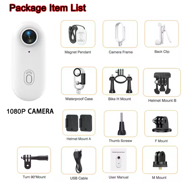 Cámara de acción 4K Bodycam para bicicleta, casco integrado, manillar, motocicleta, cámara deportiva de carretera, cuerpo de batería, Mini Full Hd, acción deportiva, Wifi - 1