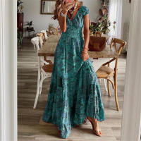 SSITO TNCAFAS' Nuevo Vestido maxi, elegante, cinturón Delgada, estampado floral, Maxi - details 1