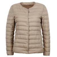 Abrigo de mujer ultra ligero de pluma de pato con tejido mate cálido abrigo a prueba de viento parka chaquetas de down para mujer material de exterior de nylon material de forro de poliamida tipo de botón de cierre - details 9