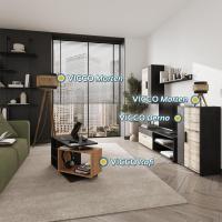 Juego de Muebles para Sala de Estar de Marrón y Beige Conjunto de 4 Piezas - details 1
