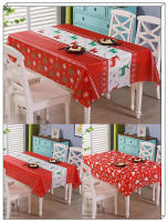 Mantel navideño de 6 plazas, rectangular, resistente al agua, a prueba de derrames, resistente a las manchas, Color Rojo - details 0