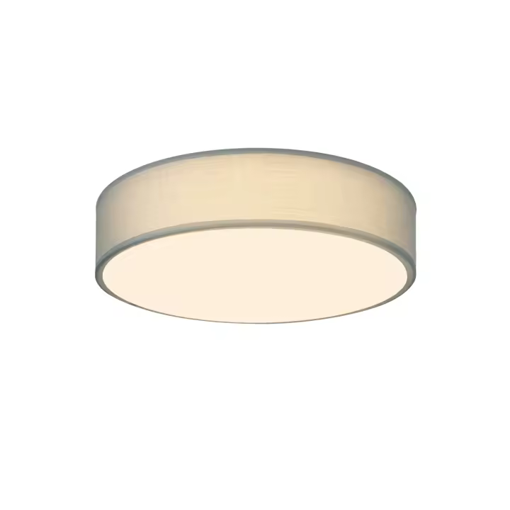 CBJKTX Lámpara de techo redonda 1 bombilla E27 30CM lámpara gris moderna para dormitorio con pantalla de tela lámpara de pasillo para sala de estar cocina - 1