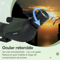 SVBONY SA412 Telescopio terrestre HD FMC de 20-60x 80 mm con trípode de mesa ajustable - details 4