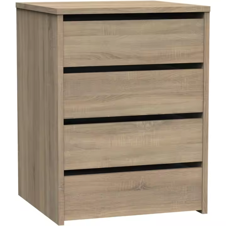 MUEBLES Cajonera de 4 Cajones Dormitorios Cómodos Armario Interior Roble Cambriano - 1