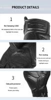 Guantes de Cuero Retro para Motocicleta Touch Screen Transpirable para Hombres y Mujeres - details 21