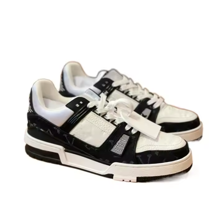 Entrenador de diseñador de lujo Zapatos casuales Zapatillas de deporte transpirables Blanco rojo Negro Plataforma de moda en relieve Zapatillas bajas de cuero para hombre Zapatillas deportivas para correr f1 - 1