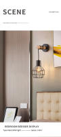 LEFAN-luz de pared Retro de estilo Industrial americano, candelabro para dormitorio, comedor y jardín, 20CM - details 3