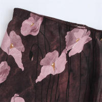 - Falda midi nueva de otoño con textura estampada elegante estilo retro para mujer - details 5