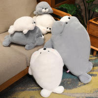 Almohada de sello Kawaii para niños y niñas, cojín de felpa de 30/40/60Cm, bonito Animal suave para acuario, morsa, León marino, regalo - details 11