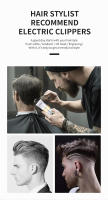 Kemei-cortadora de pelo profesional para peluquero, máquina eléctrica potente para cortar el pelo, recargable por Usb, tipo c, KM-9362 - details 1