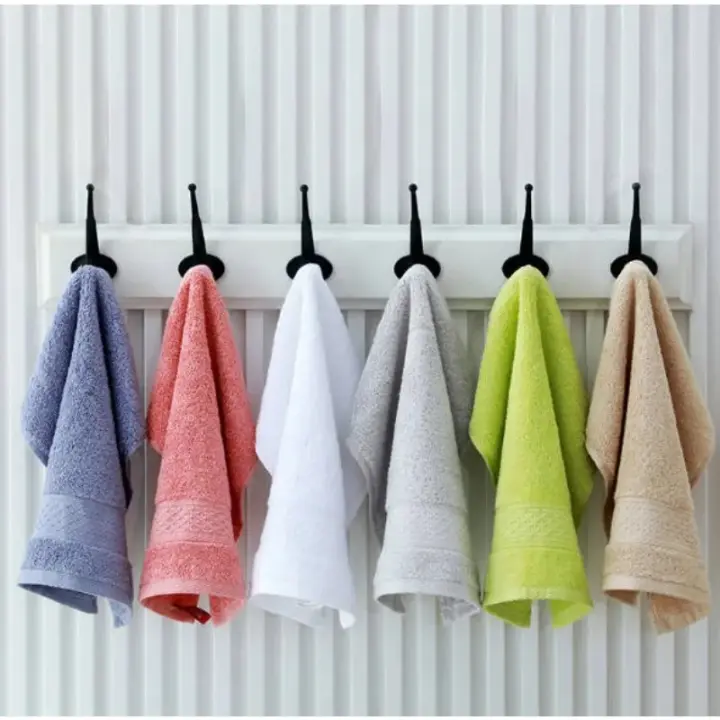 Toallas pequeñas de algodón de alta calidad para adultos y niños, pañuelo suave y grueso de 34x34cm, 20 colores - 1