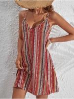 Vestido de tirantes estampado de verano para mujer, estilo hermana, sensación de hija, temperamento Hepburn, aspecto delgado - details 2