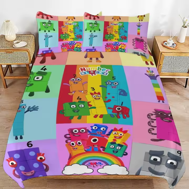 Juego de Ropa de Cama Ligero de 3 Piezas con Impresión 3D Funda de Edredón de Microfibra, 2 Almohadillas Comodidad en Tu Cama - 1