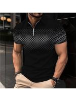 Polo de verano 2025 para hombre, manga corta, top de moda popular, estampado, corte ajustado. - details 17