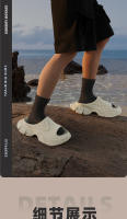 Zapatillas de papá de suela gruesa nueva ropa exterior de verano marca de moda zapatillas frescas resistentes al desgaste deportes al aire libre de una palabra de arrastre - details 8