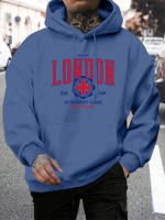 Sudadera De Capucha London Uk University League Para Hombre Tallas Grandes Estilosa Con Estampado Deportiva Y Cuello Alto - details 10