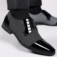 Zapatos de cuero de negocios para hombre, zapatos de vestir de charol transpirables Oxford de lujo, zapatos planos formales para boda y oficina - details 4