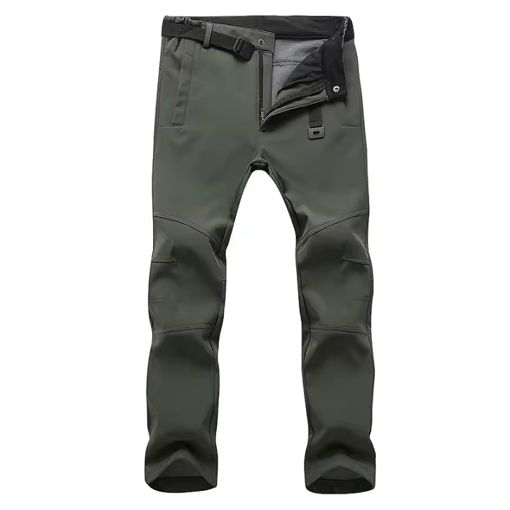 LNGXO Pantalones de Vellón para Hombres Cálidos, Impermeables, A Prueba de Viento para Invierno - 1