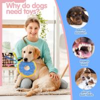 Donuts para perros, juguetes de papel ruidosos, interactivos al aire libre, sonido chirriante, resistentes a mordeduras, adecuados para perros pequeños y medianos - details 1